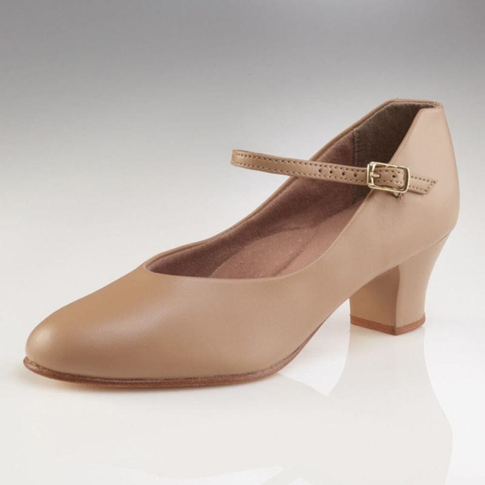 Capezio Adult Jr. Footlight Character Shoes - Caramel sz 7 leather dance shoes
